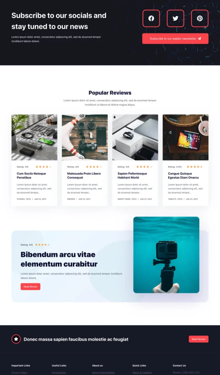 产品评测与推荐模板