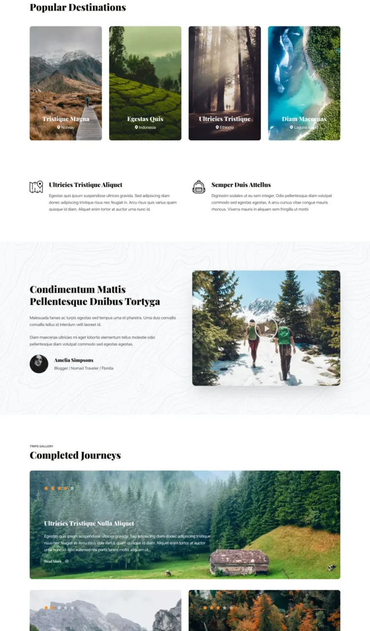 旅行规划与服务模板