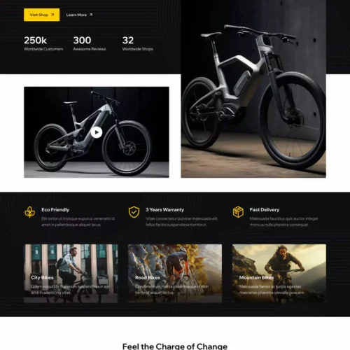 电动自行车与骑行装备模板