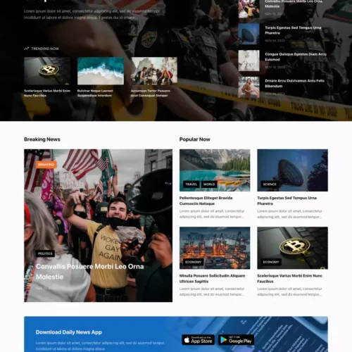 在线新闻门户模板