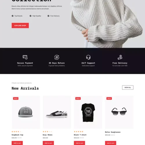 时尚服装零售模板