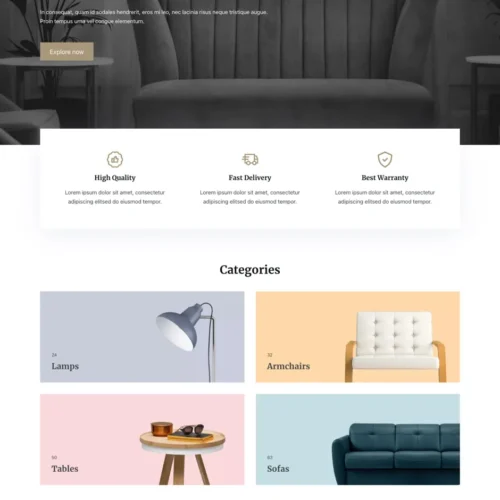 高端家居与装饰品零售模板