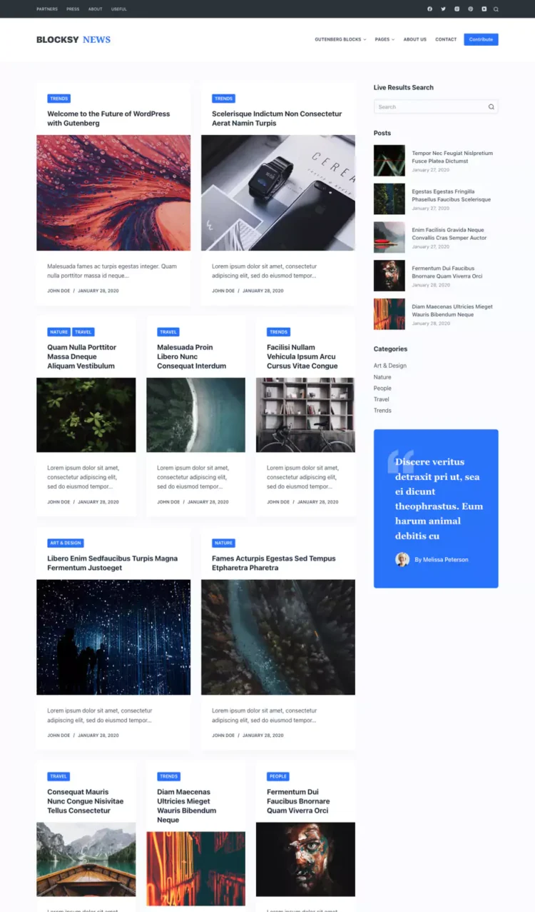 新闻与评论专栏模板